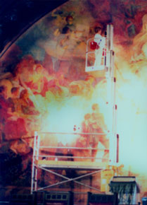 Restoration of murals in the Grate Hall New York